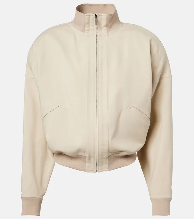 Cotton poplin bomber jacket