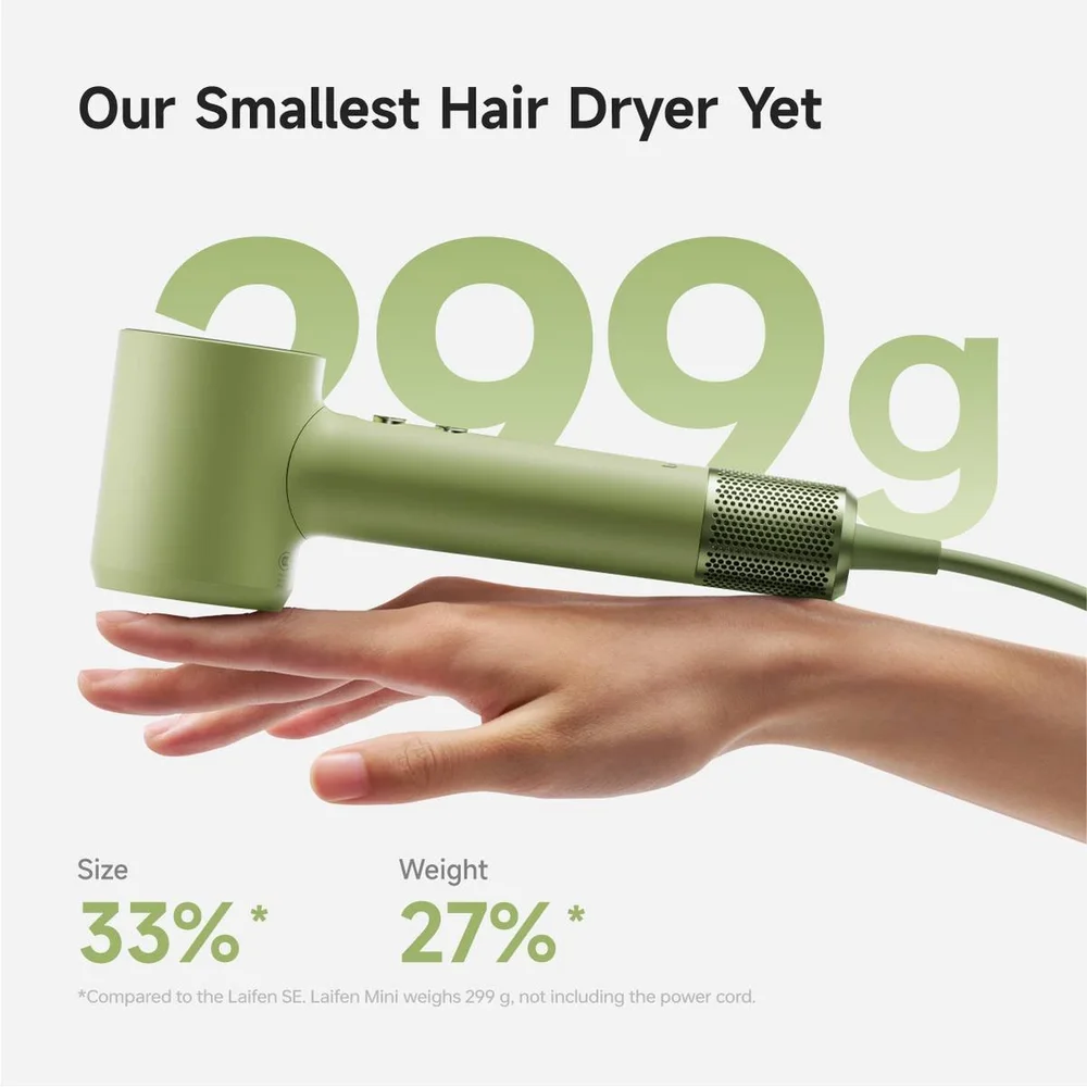 Laifen Mini High-Speed Hair Dryer + Bag + 1 Magnetic Nozzle