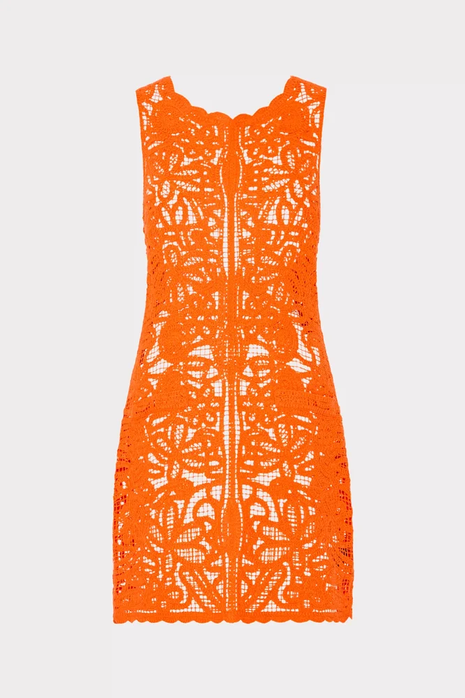 Crochet Mini Cover-Up Dress