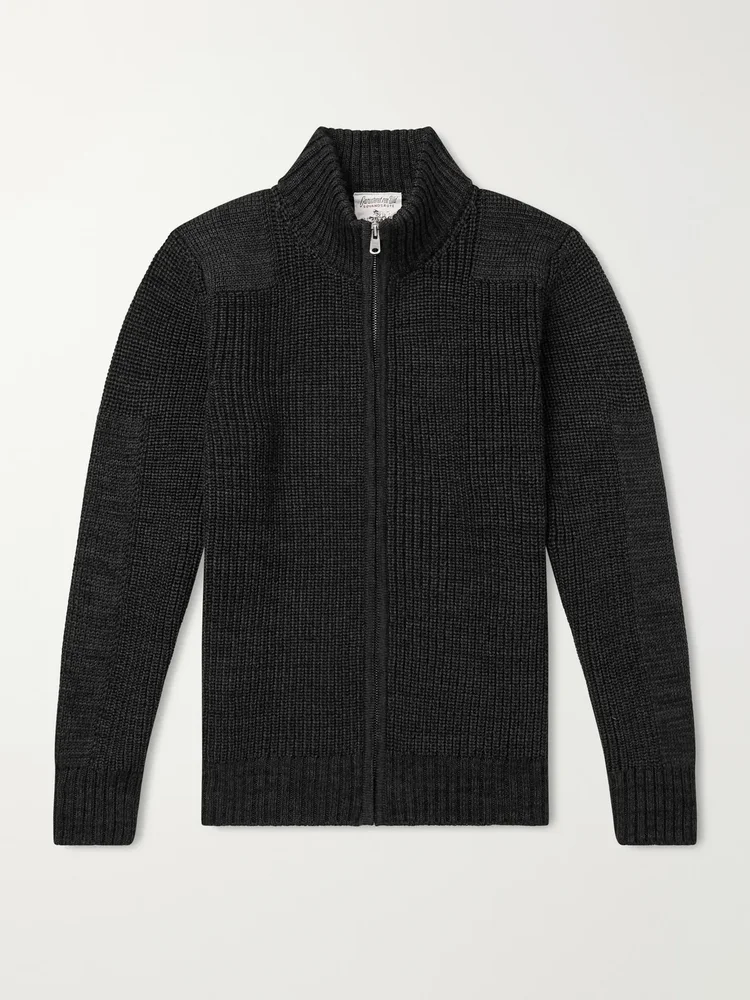 Robust Merino Wool Zip-Up Sweater