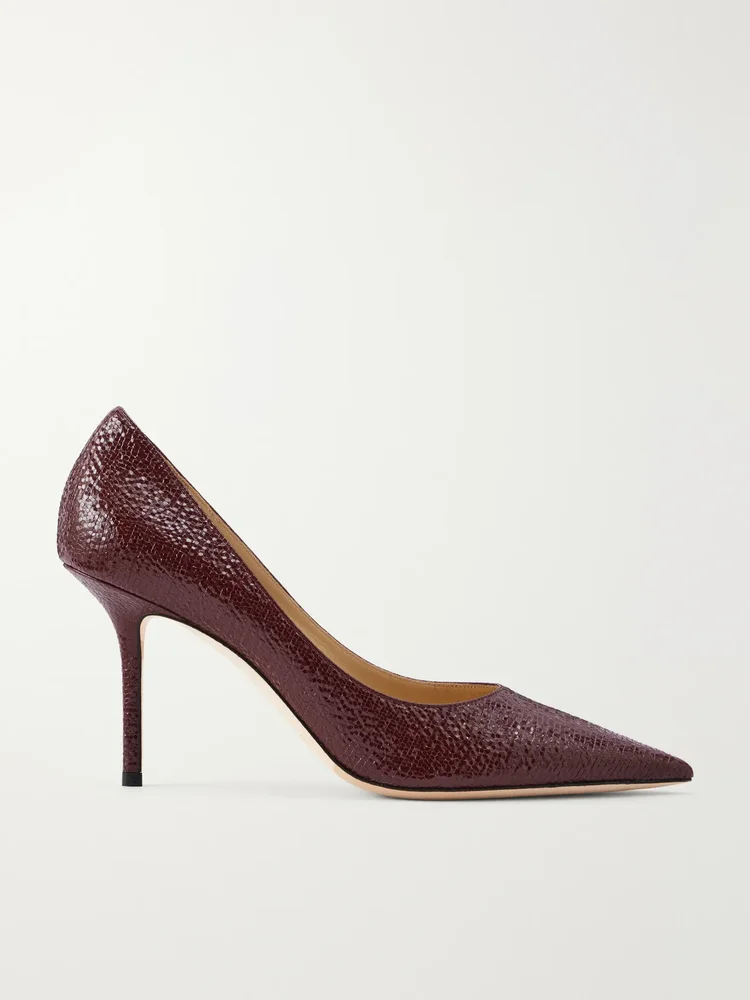 Love 65 crackled-leather pumps