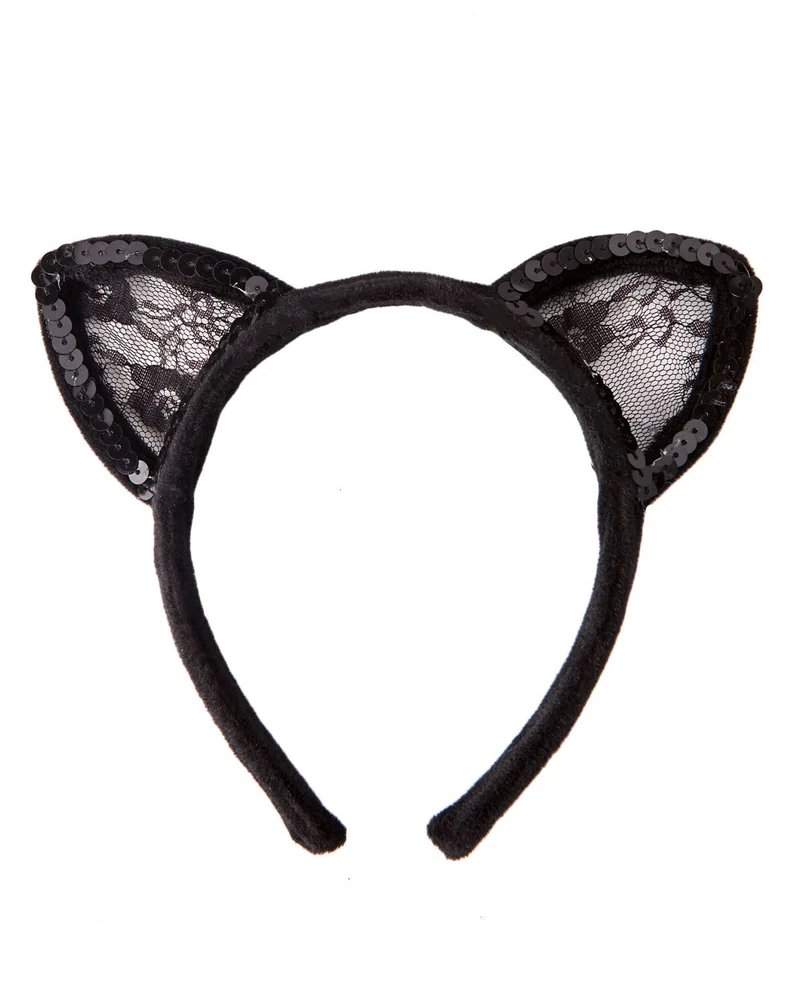 Black Lace Cat Ears