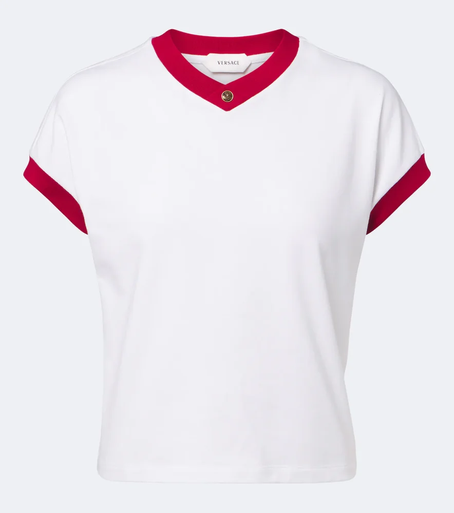 Medusa cotton-blend jersey T-shirt