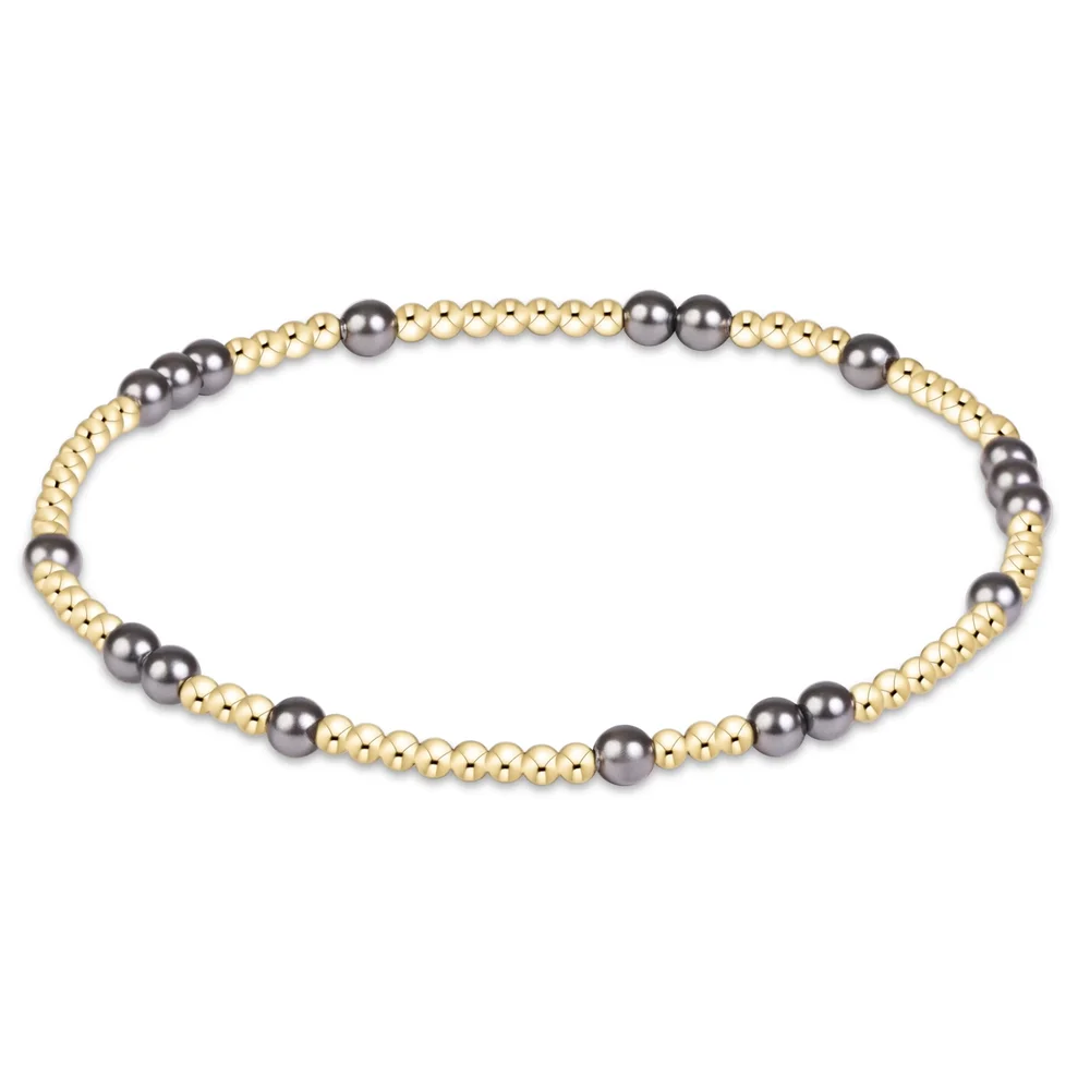 Hope Unwritten Pearl Dark Grey 3mm Bracelet