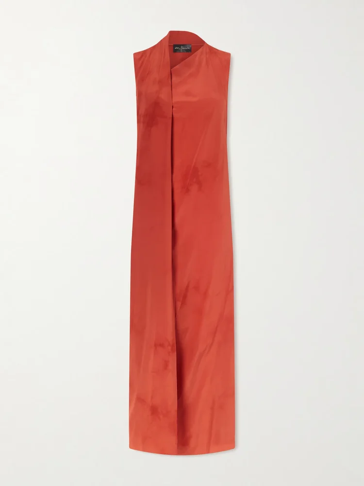 Estela one-shoulder silk-chiffon maxi dress