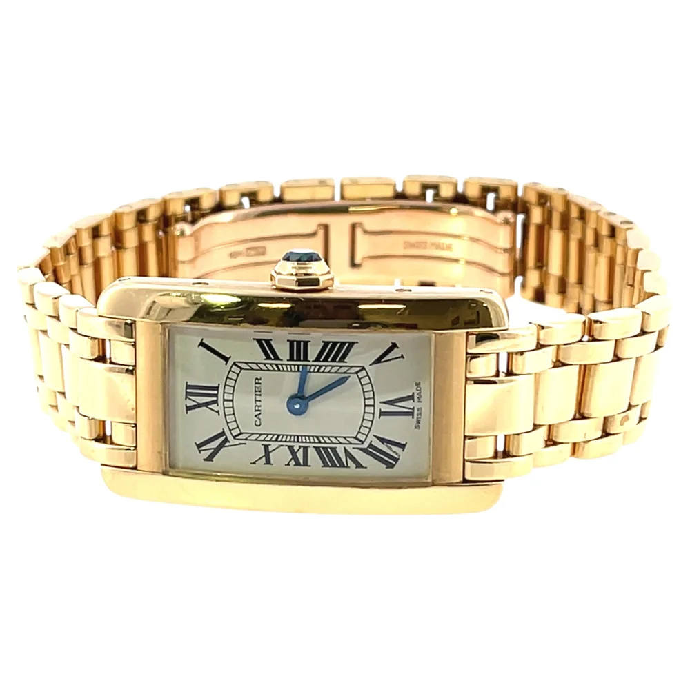Cartier Tank Américaine SM12975 18ct Yellow Gold Quartz Watch