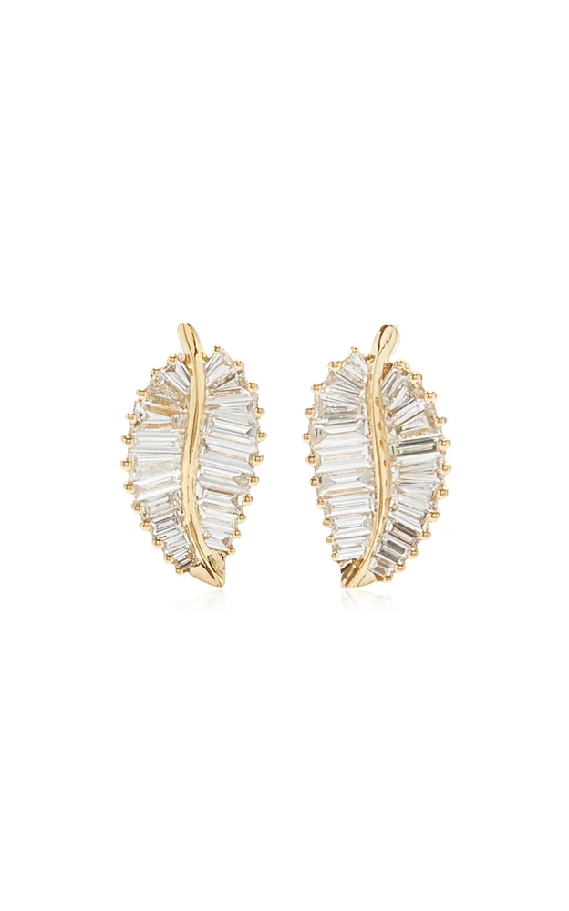 18K Yellow Gold Diamond Earrings