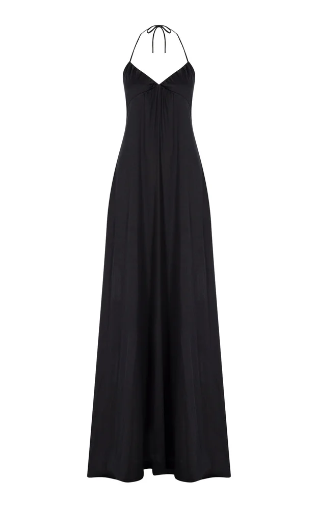 Sateen Lace Maxi Dress