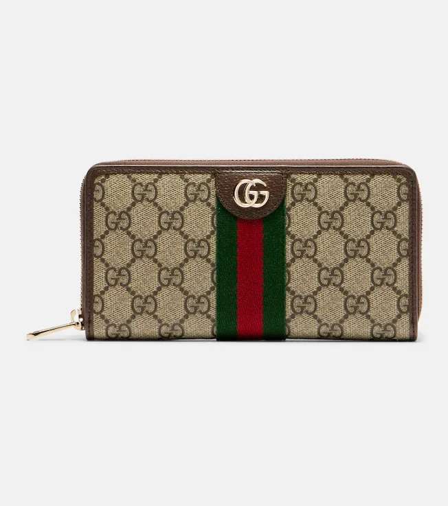 Ophidia leather-trimmed wallet