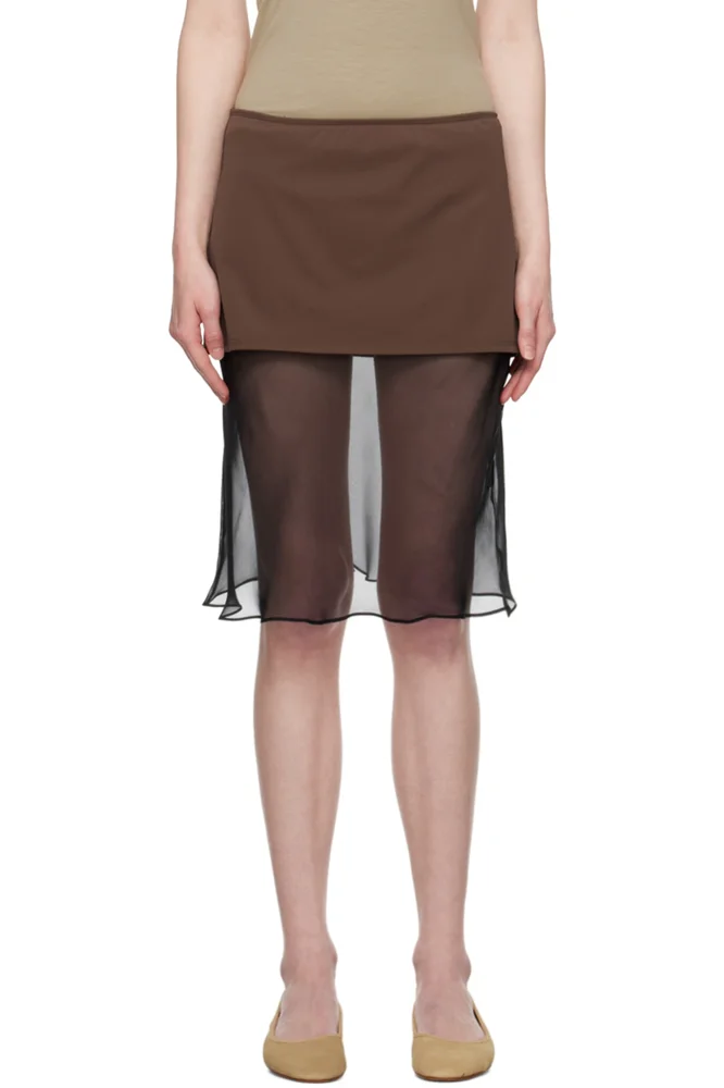 SSENSE Exclusive Brown Bisou Miniskirt