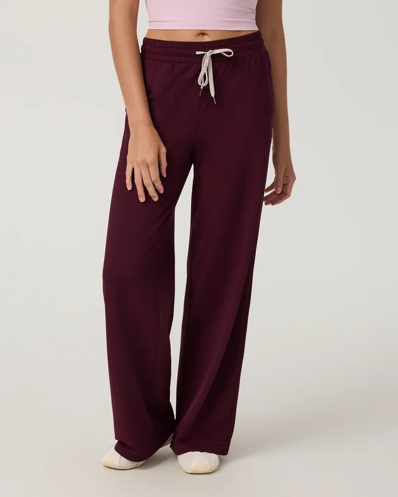 Halo Essential Wideleg Pant Cherry Noir