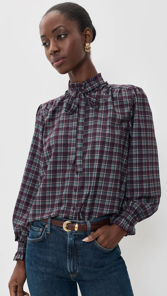 Alyssa Ruffle Collar Top