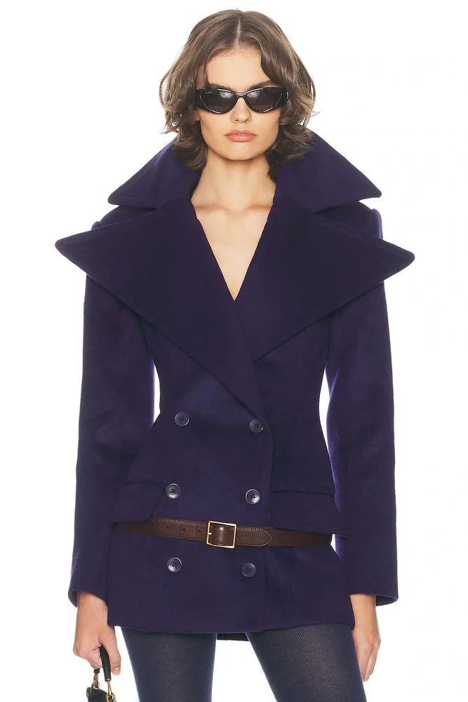 The Dramatic Collar Peacoat
