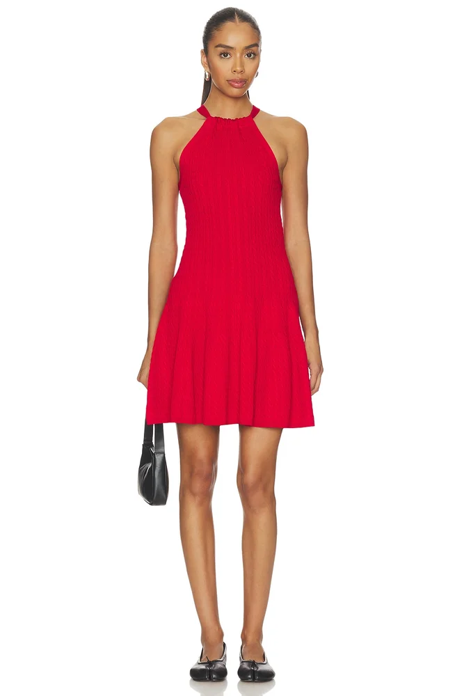 Seamed shift dress in glen plaid Italian gauzy wool blend