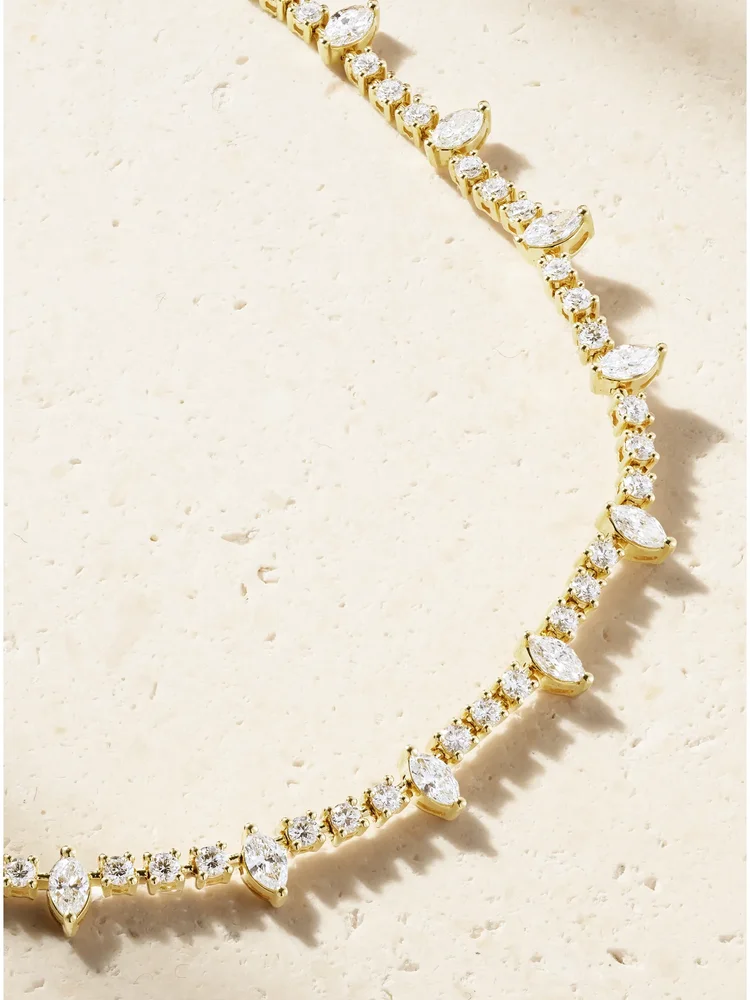 Ava 18-karat gold diamond necklace