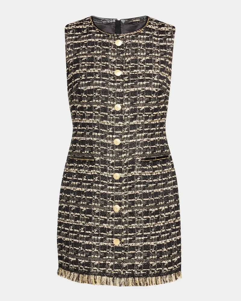 Sleeveless Tweed Mini Dress