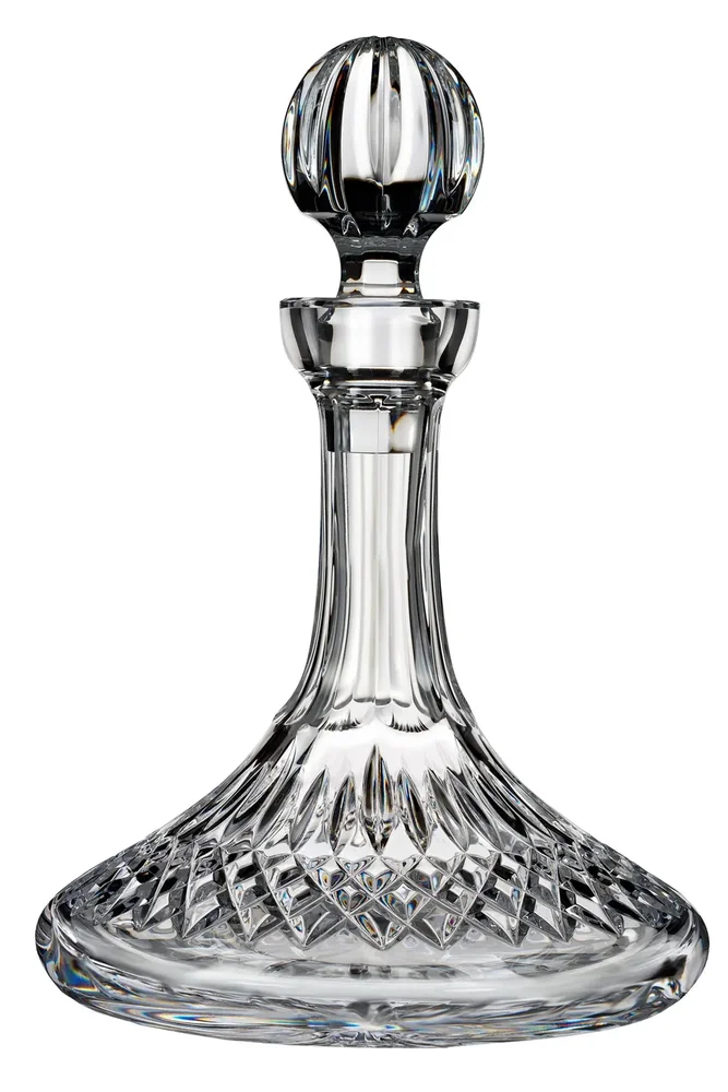 'Lismore Ships' Lead Crystal Decanter & Stopper