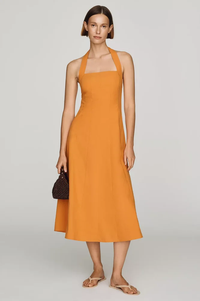 Ozara 100% Cotton Midi Dress