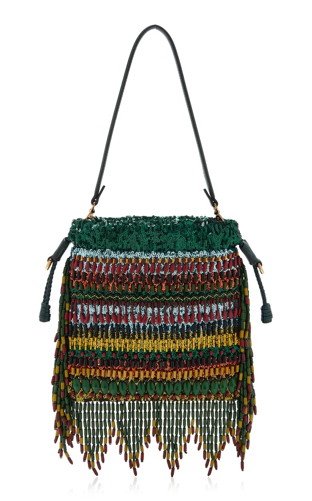 Kalispera Small Beaded Bucket Bag