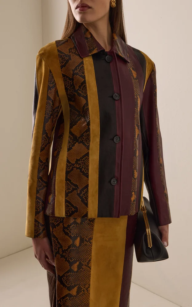 Sirine Pieced Leather Jacket
