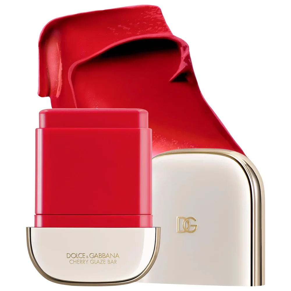Cherry Glaze Bar 24H Lasting Glow & Waterproof Cream Blush Stick with Vegan Collagen in 04 Sunny Red