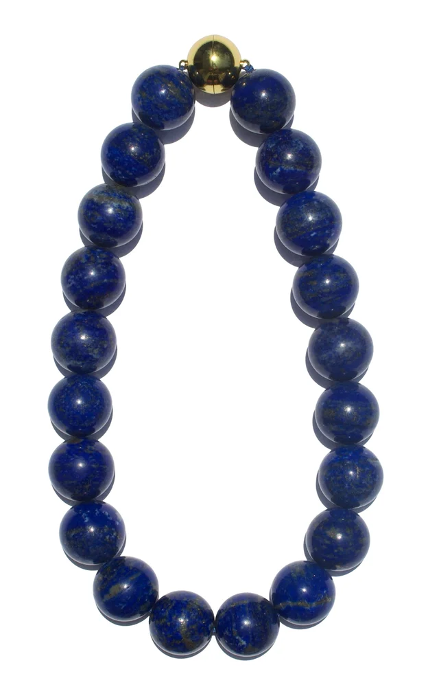 Gold-Plated Vermeil Lapis Choker Necklace