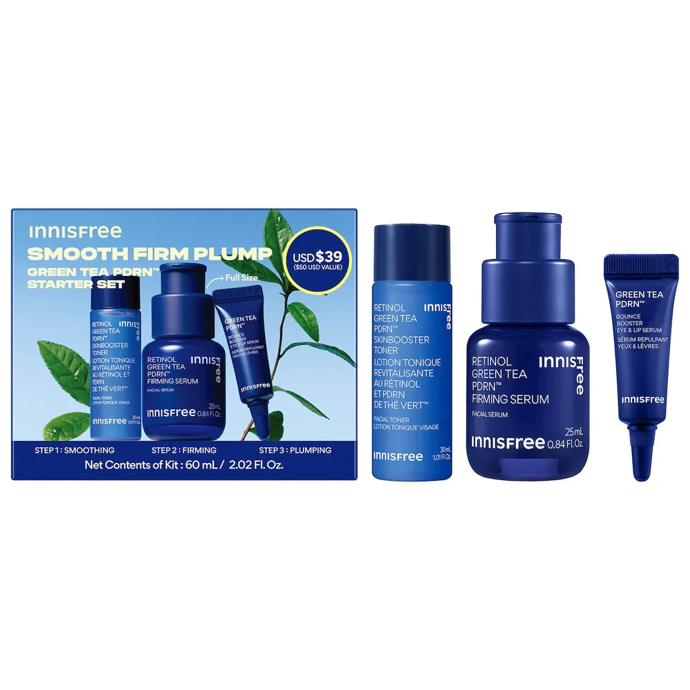Green Tea Korean PDRN Gift Set Smoothing & Firming