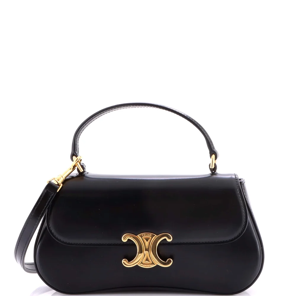 Pre-Owned Lola Triomphe Top Handle Bag in Leather, Teen, Black