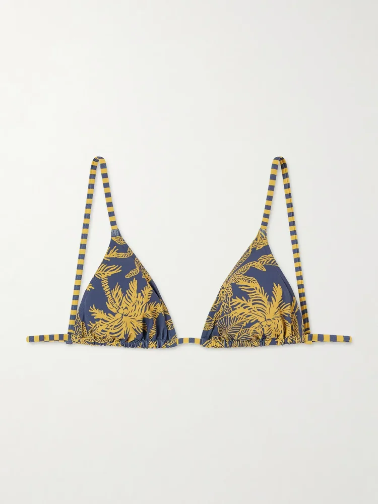 Hamac printed triangle bikini top