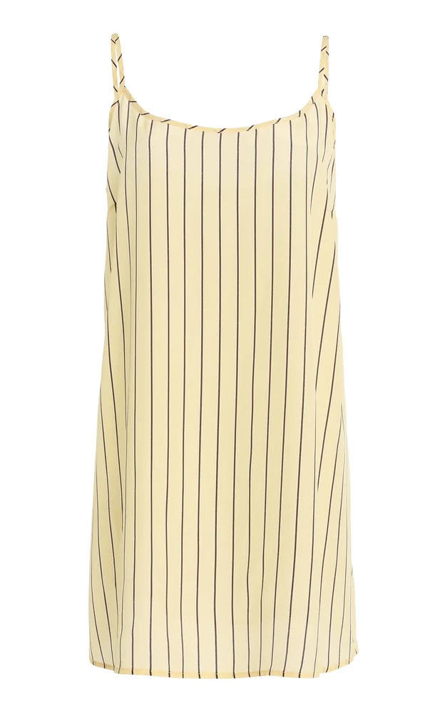 Irena Striped Silk Mini Dress