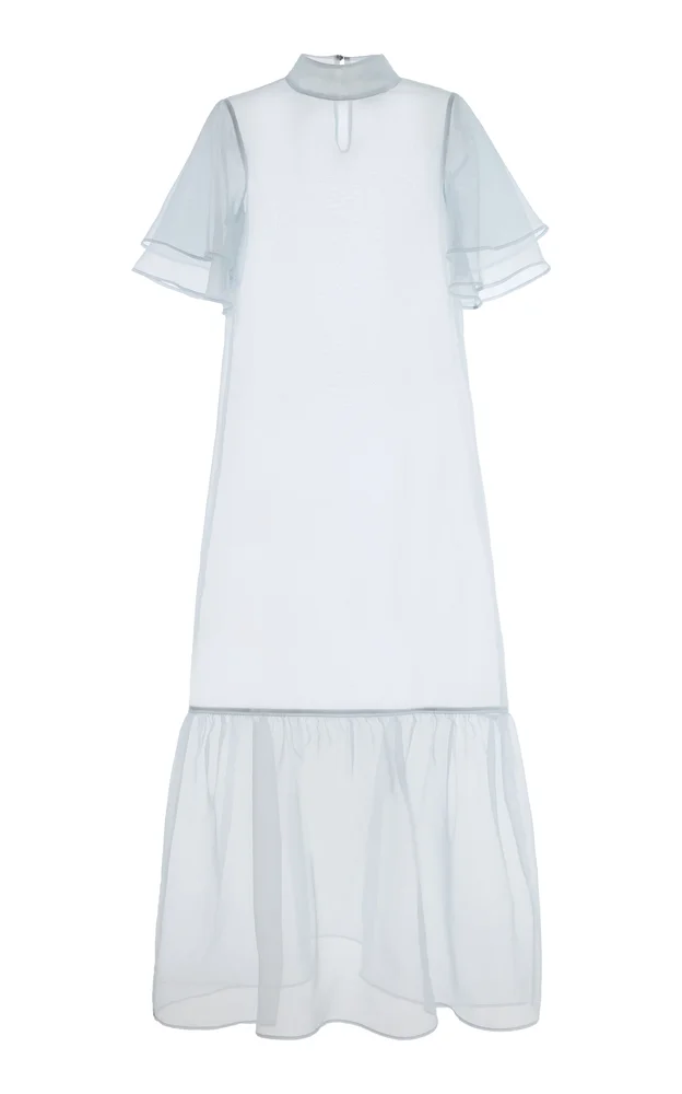 Exclusive Barre Silk Organza Maxi Dress