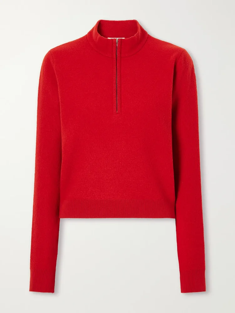 Wool half-zip sweater