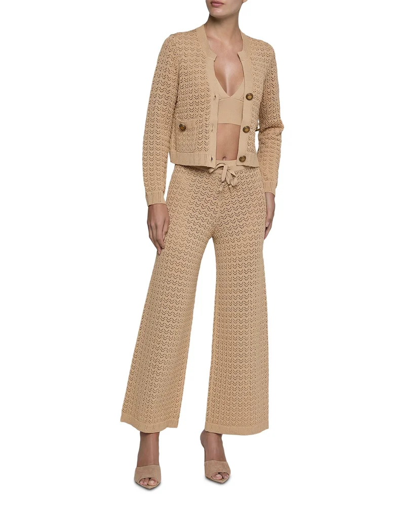 Orla V Neck Cardigan & Gaelle Pointelle Knit Pants
