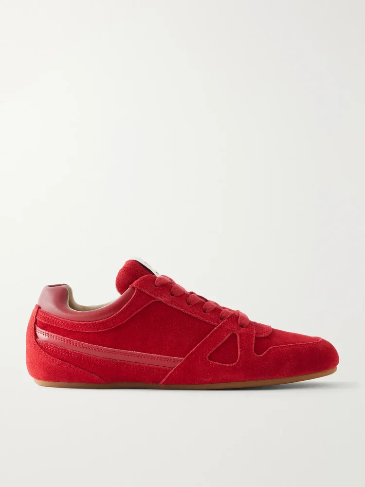 Senny perforated suede sneakers
