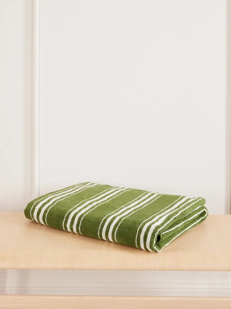 Charlotte striped organic cotton-terry beach towel