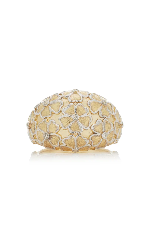 9K Gold Dome Flower Ring