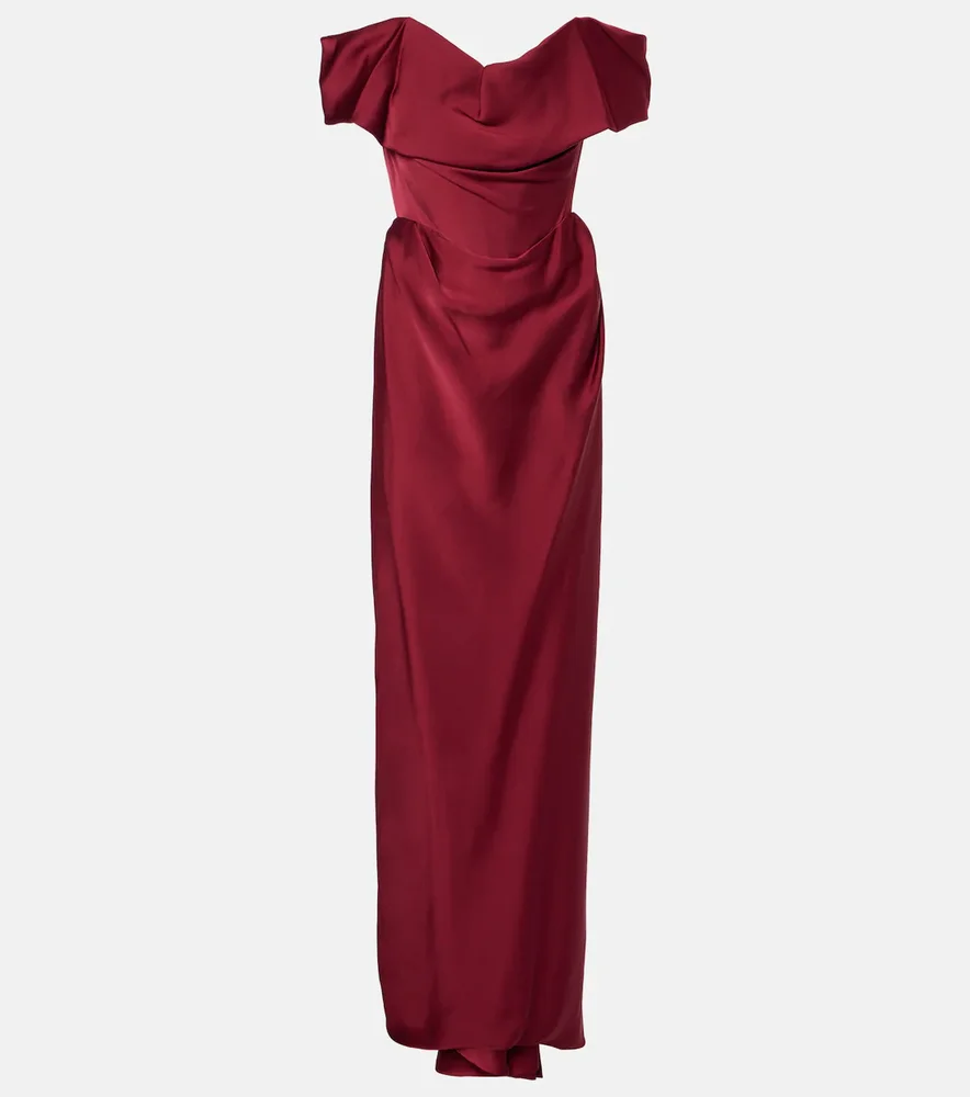Nova Cocotte crêpe satin bustier gown