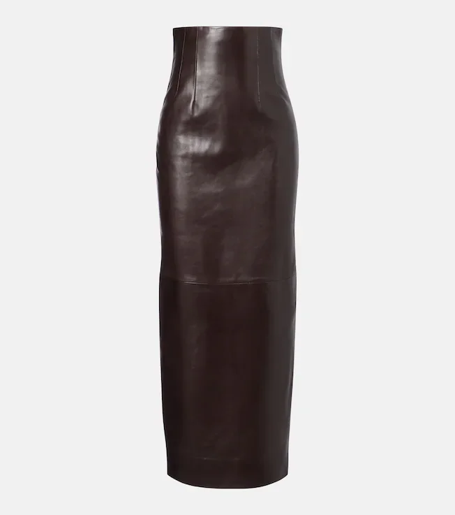 Loxley leather maxi skirt