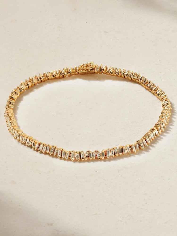18-karat rose gold diamond tennis bracelet