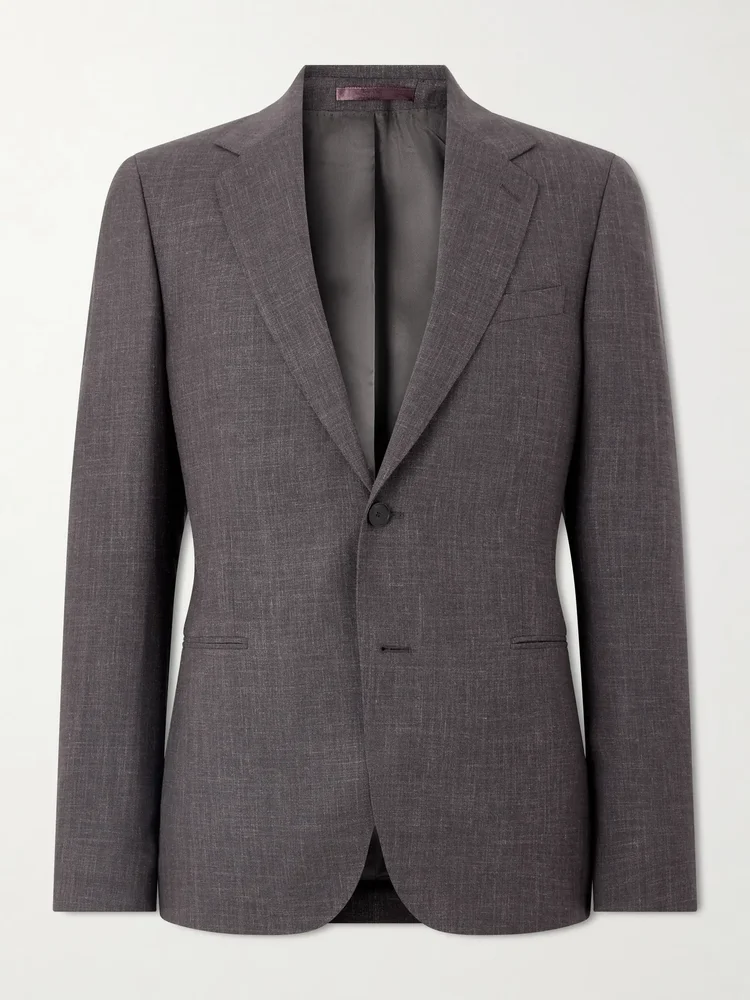 Wool, Silk and Linen-Blend Suit Jacket