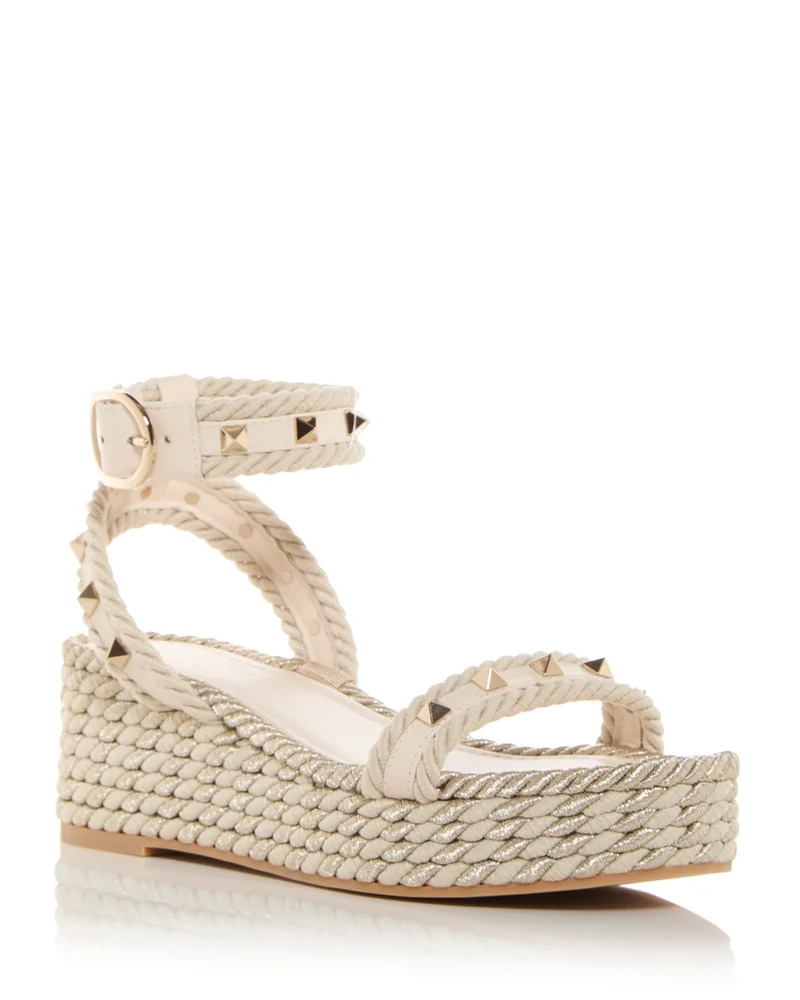 Rockstud Espadrille Wedge Sandals