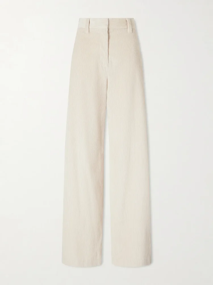 Cotton wide-leg pants