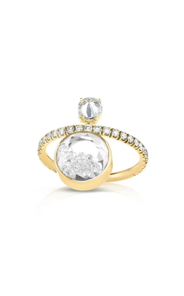 Eternity Circle 18K Yellow Gold and Diamond Ring