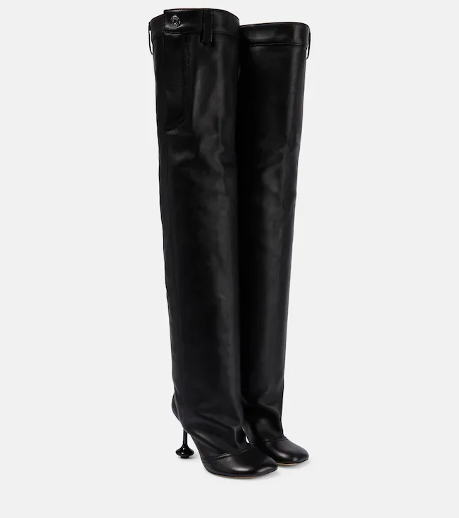 Toy leather over-the-knee boots