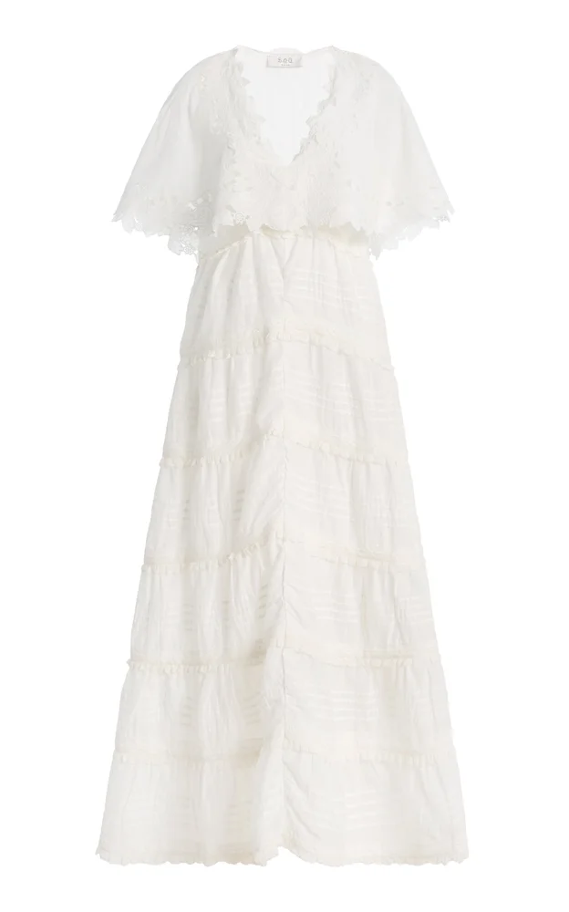 Eleannora Embroidered Cotton Maxi Dress