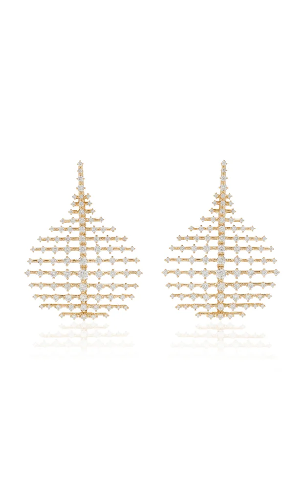 Small Disco 18K Gold Diamond Earrings