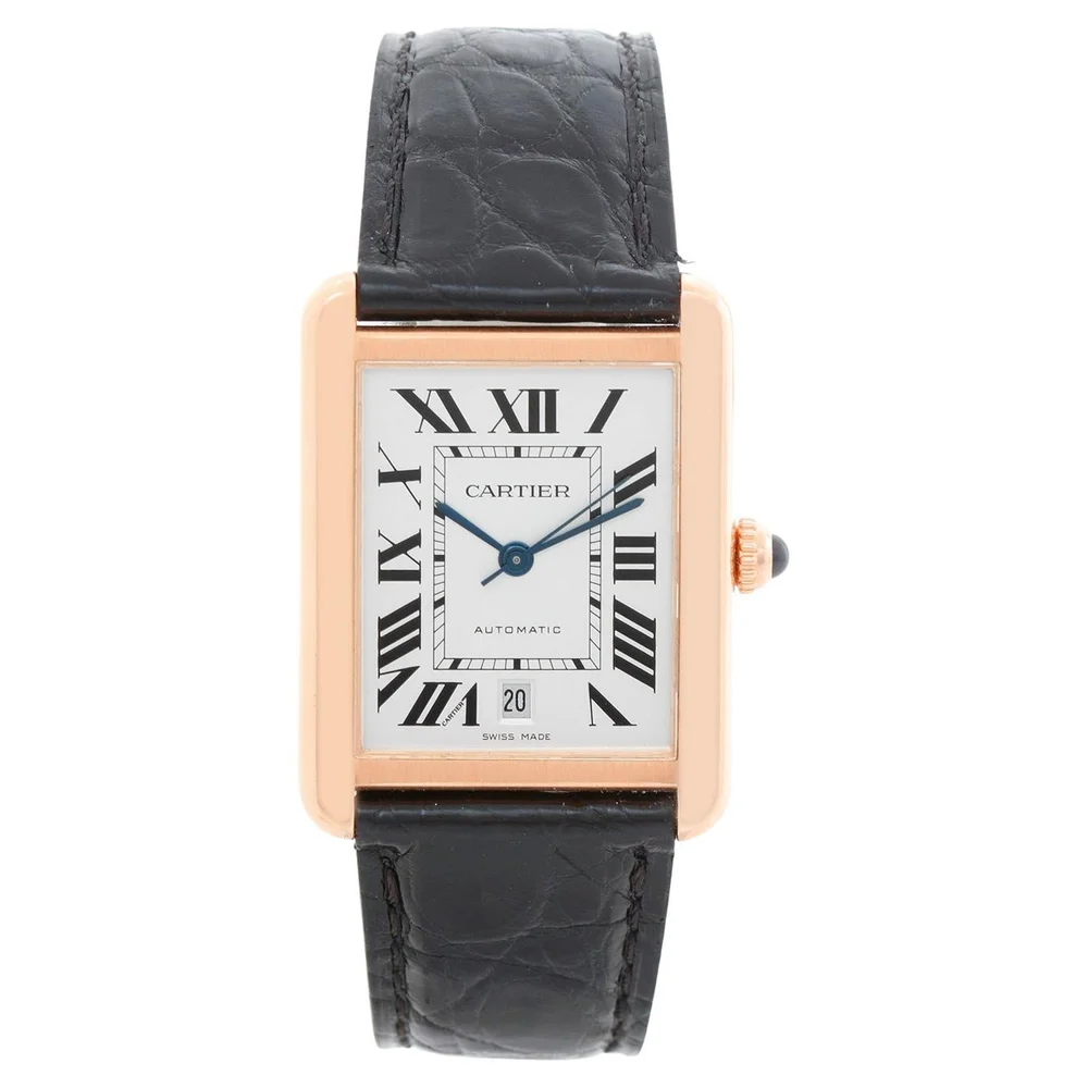 Pre-Owned Tank Solo XL 18K Rose Gold and Stainless Steel W5200026