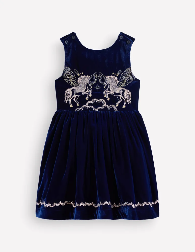 Cross Back Party Pinnie-Navy Pegasus