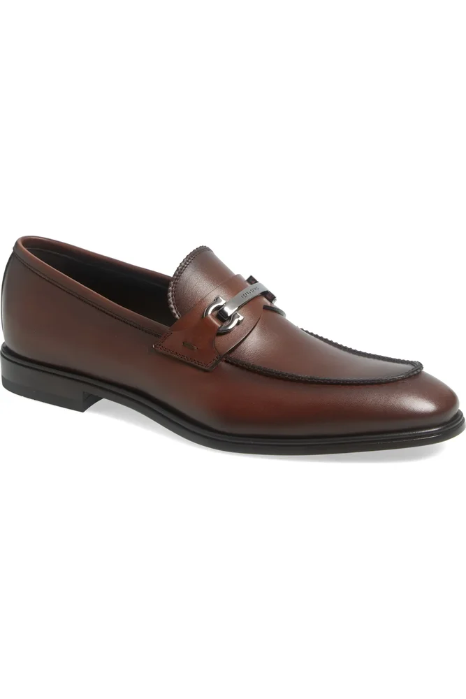 Bentley Double Gancio Bit Loafer, Mid Brown T Moro