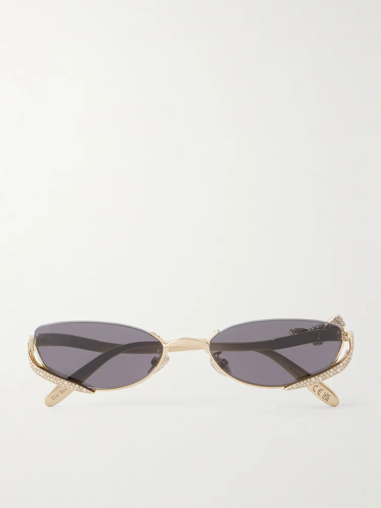 Dior Bow B1U embellished cat-eye gold-tone sunglasses